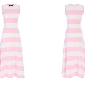 Polo Ralph Lauren Striped Dress in Pink and White